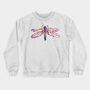 Colorful dragonfly abstract aquarel Crewneck Sweatshirt